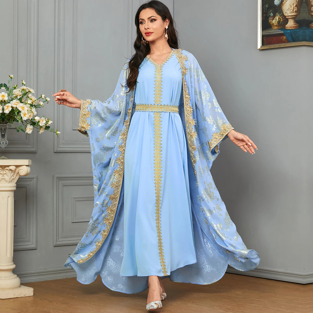 Eid Muslim Party Abaya Dress