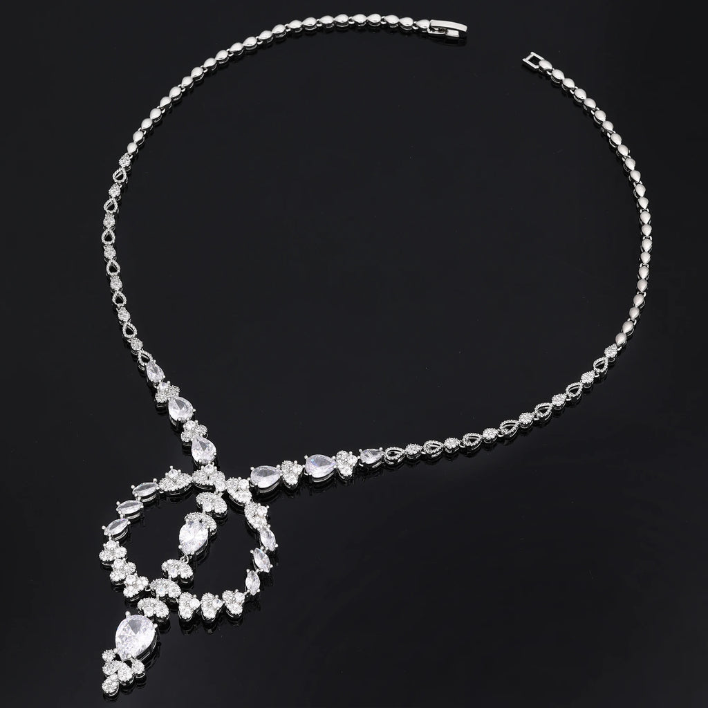 Luxury 4 Piece CZ Bridal Jewelry Set