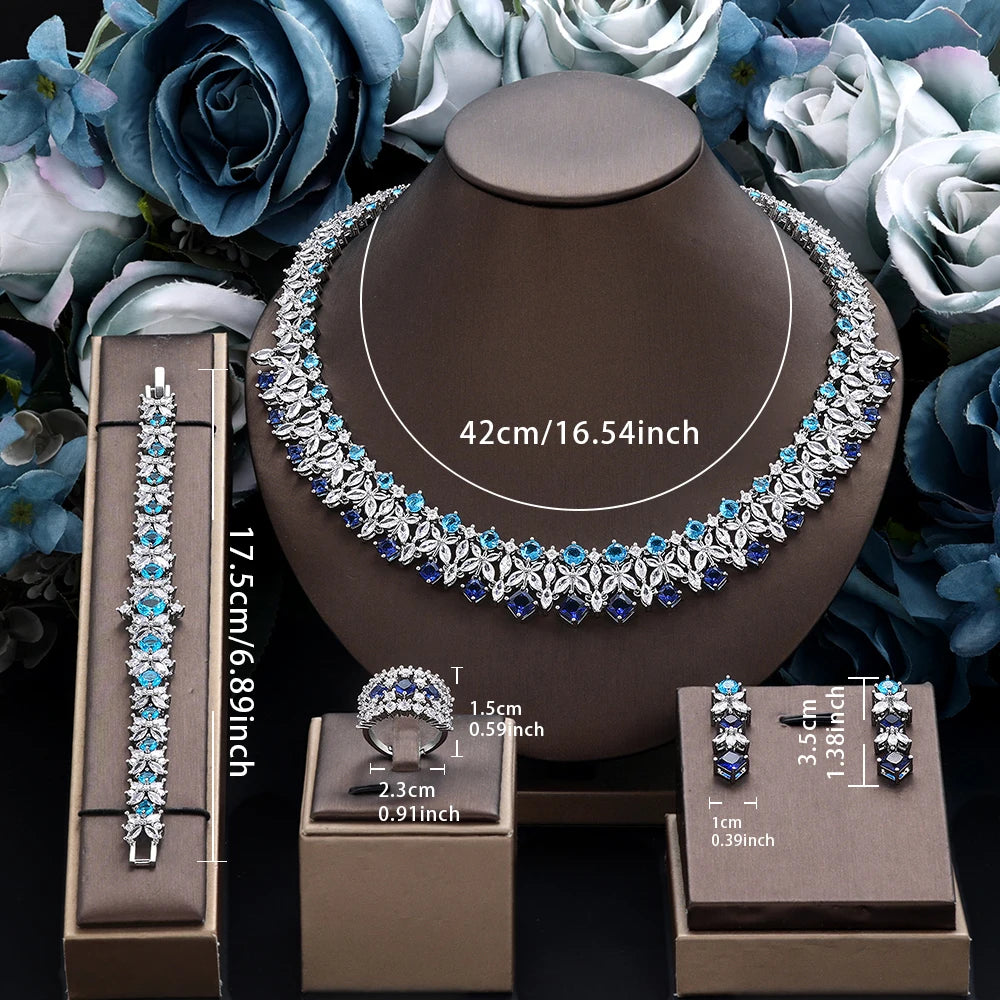 2025 Luxury Zirconia Bridal Jewelry Set