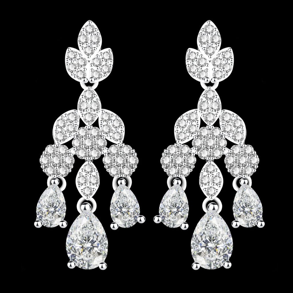 Luxury White Cubic Zirconia Bridal Jewelry Set