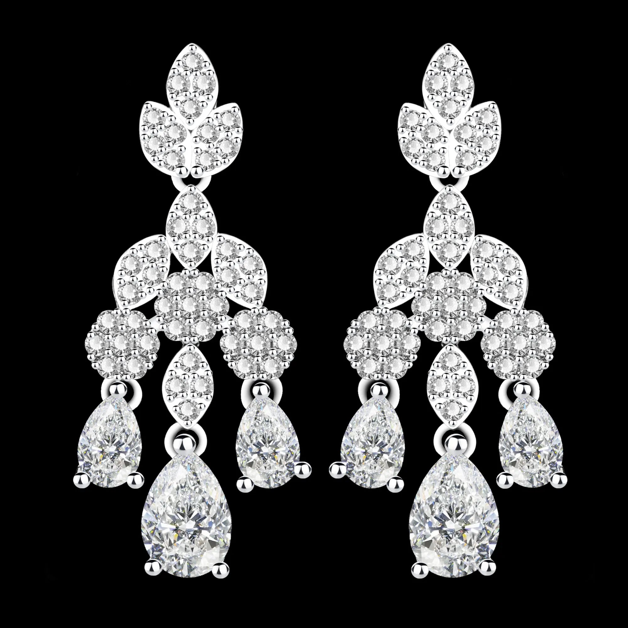 Luxury White Cubic Zirconia Bridal Jewelry Set