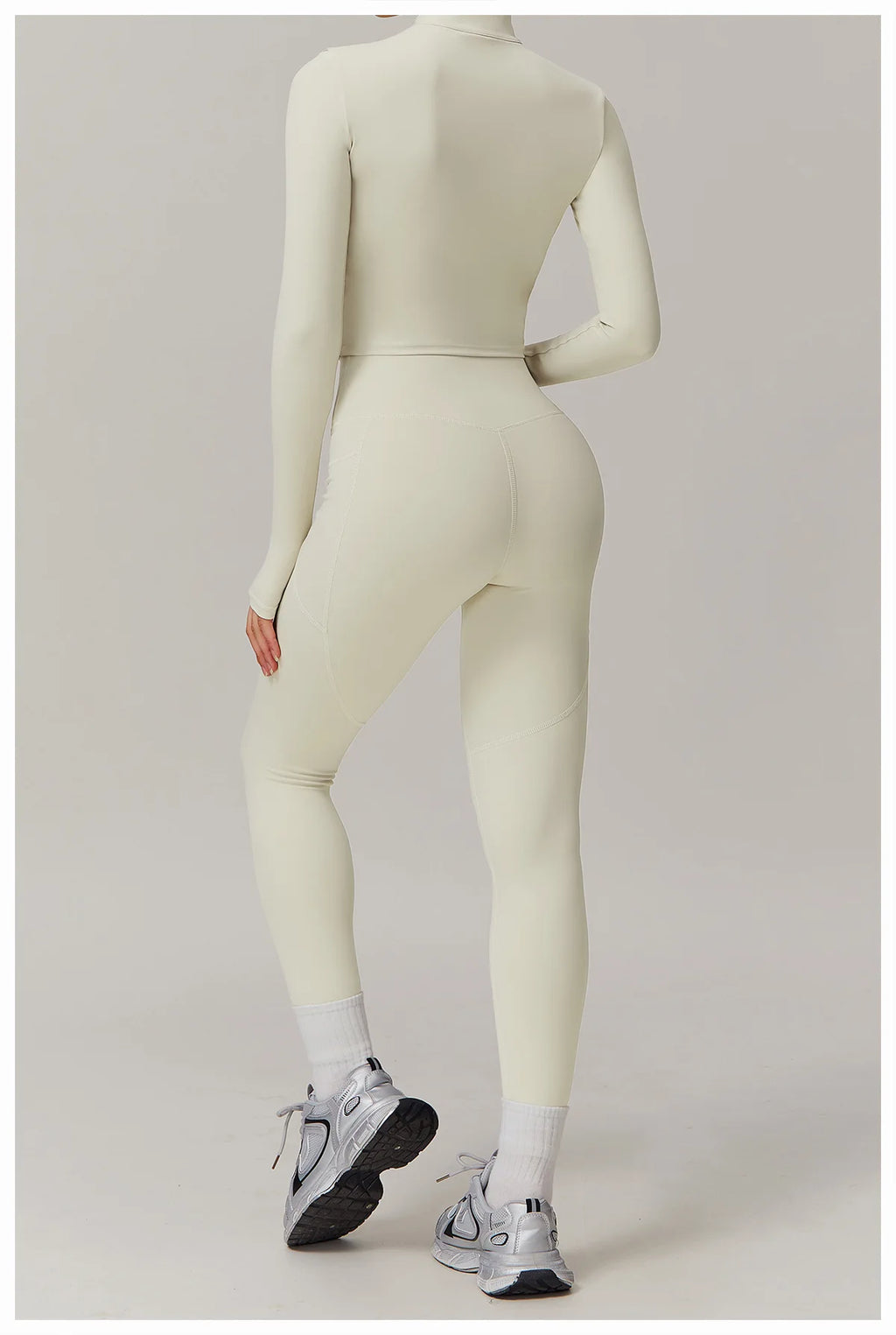 Fitted Zip Up Fitness Yoga Jacket