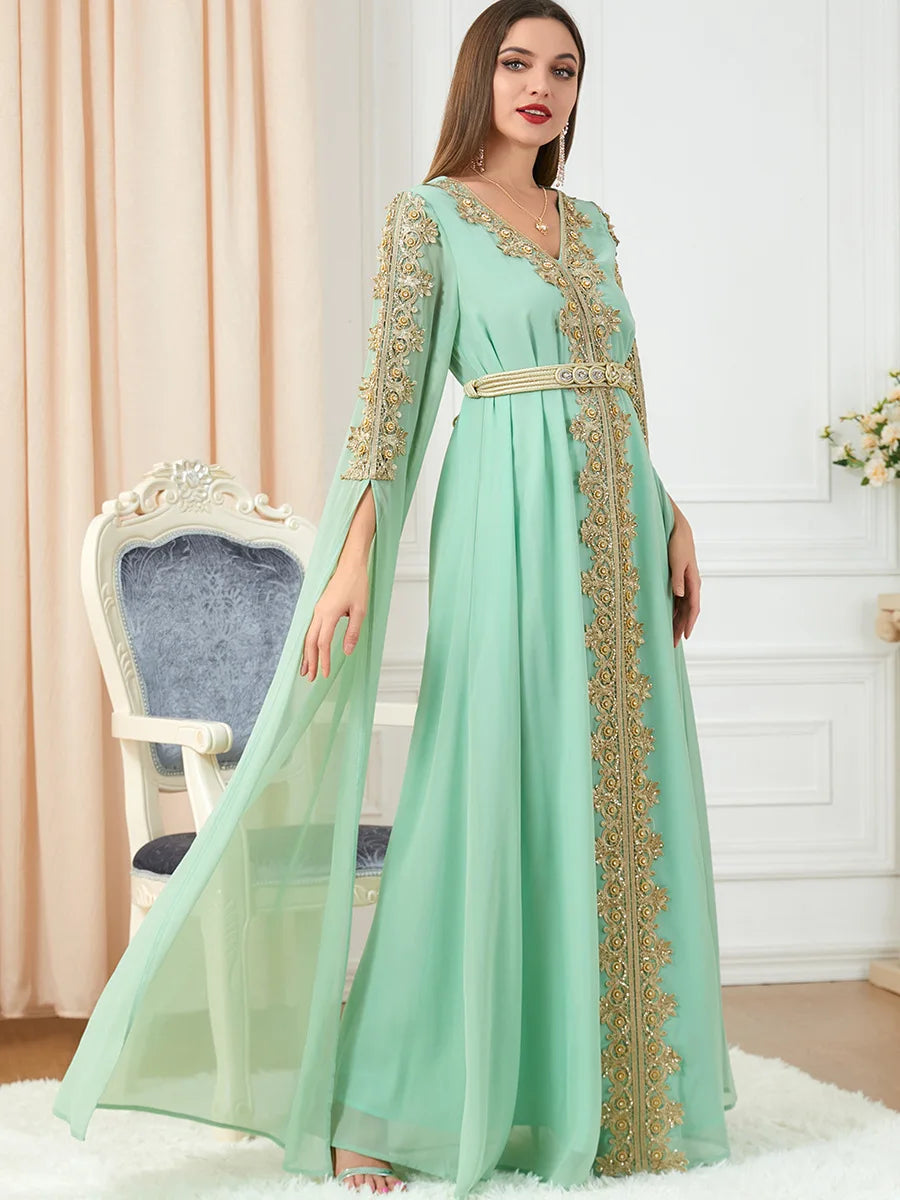 Moroccan Party Abaya Dress