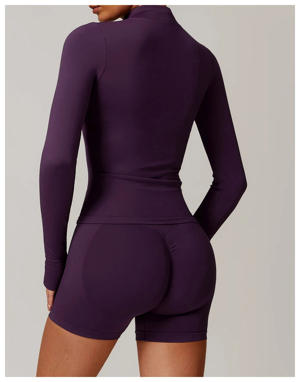 Fitted Thumb Hole Zip Up Jacket