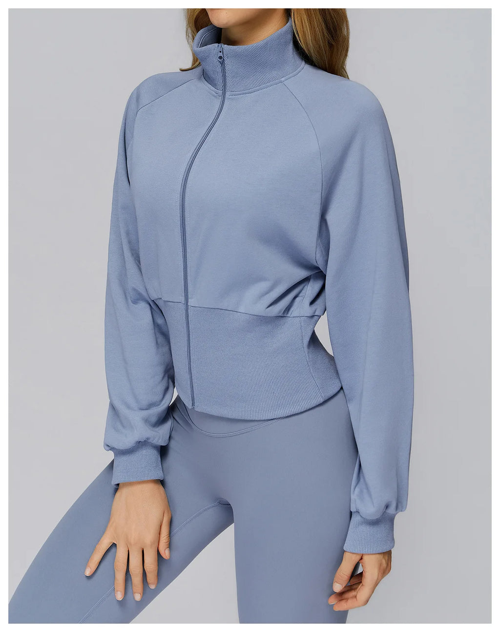 Loose Fit Zip Up Sports Jacket