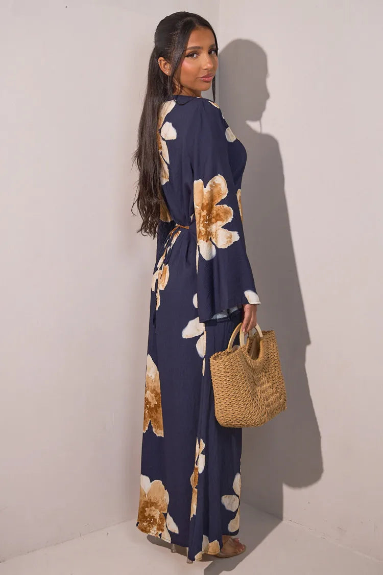 Eid Printed Abaya Dress