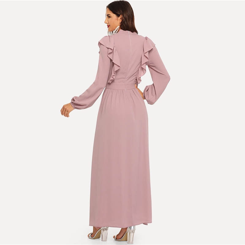 Pink Abaya Dress Elegant