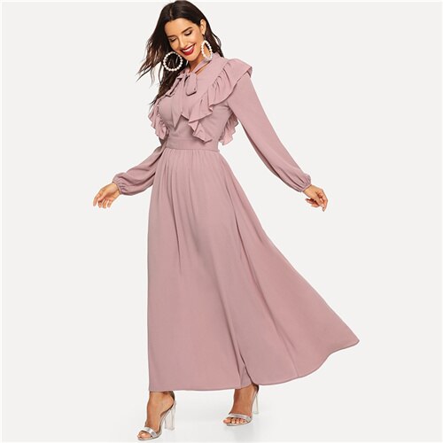 Pink Abaya Dress Elegant